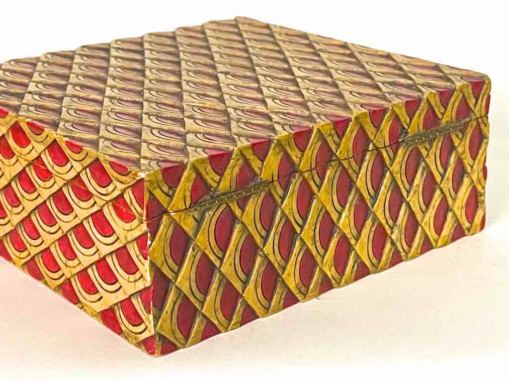 Dragon Skin Design - Square Soapstone Trinket Decor Box