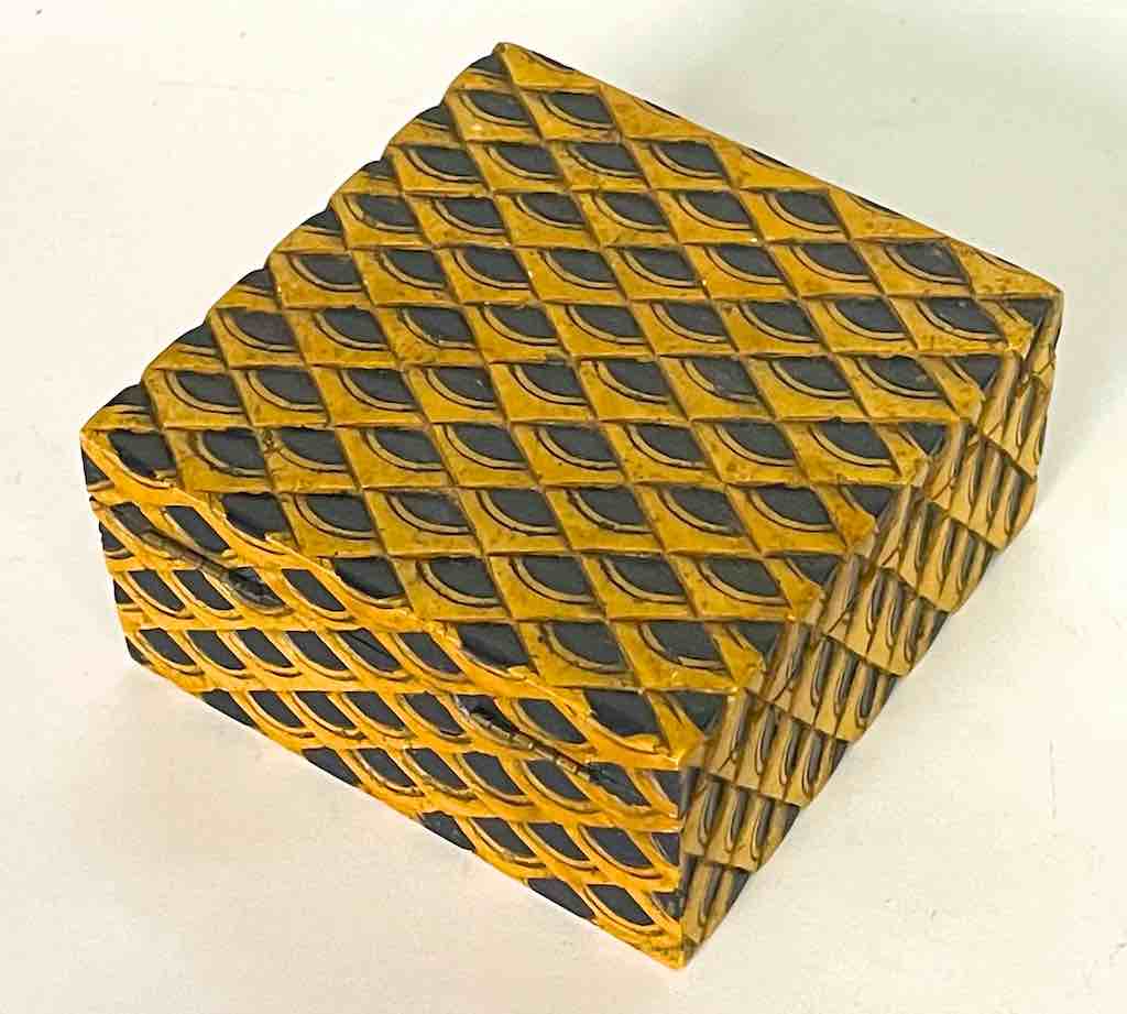 Dragon Skin Design - Square Soapstone Trinket Decor Box
