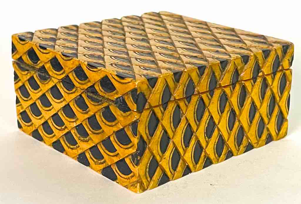 Dragon Skin Design - Square Soapstone Trinket Decor Box