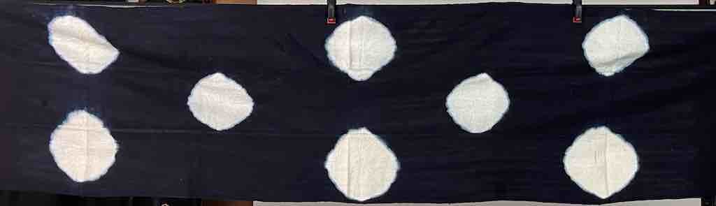 Tiv Indigo Textile Scarf Shawl Table Runner - Stones Design