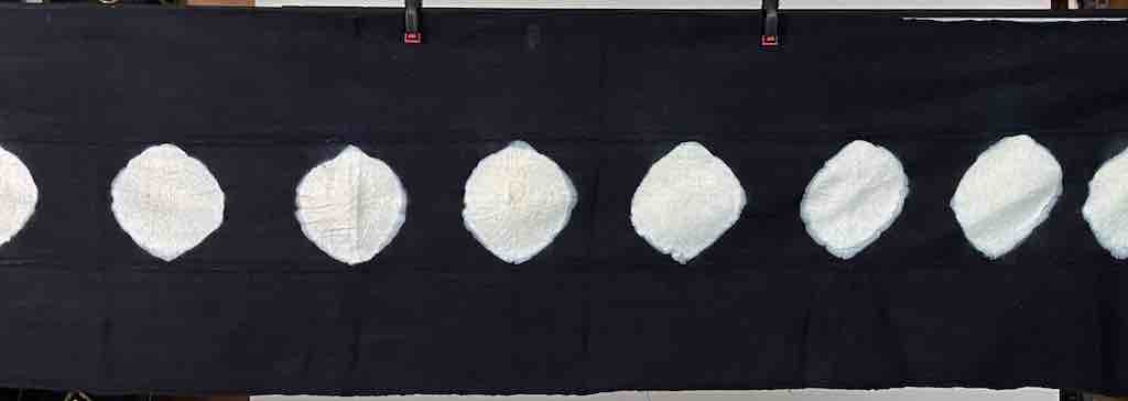 Tiv Indigo Textile Scarf Shawl Table Runner - Stones Design