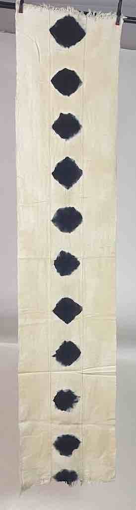 Tiv Indigo Textile Scarf Shawl Table Runner - Stones Design
