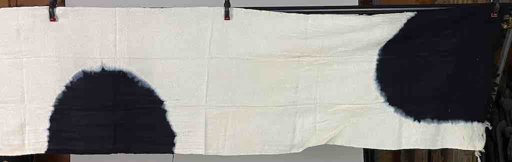 Tiv Indigo Textile Scarf Shawl Table Runner - Modified Stones Design
