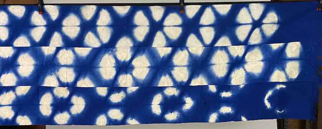 Tiv Indigo Textile Scarf Shawl Table Runner - Lions' Paw Design