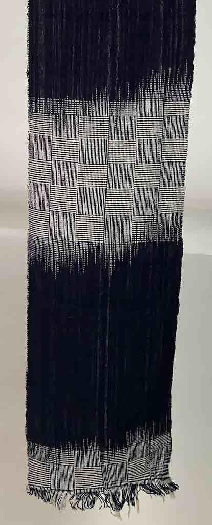 Tiv Indigo Textile Scarf Shawl Table Runner - Lions' Paw Design