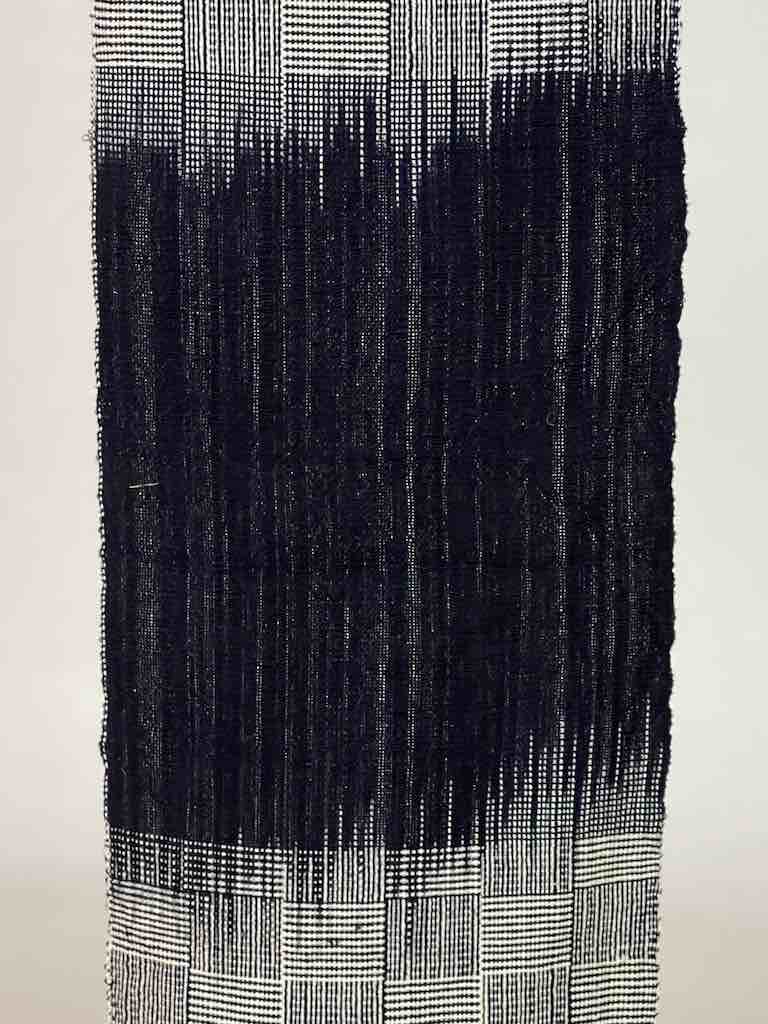 Tiv Indigo Textile Scarf Shawl Table Runner - Lions' Paw Design