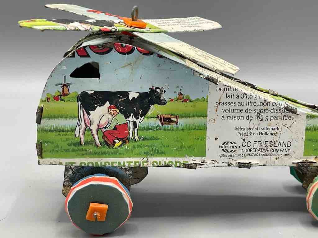 African Recycled Printed Metal Can Toy Helicopter - Burkina Faso