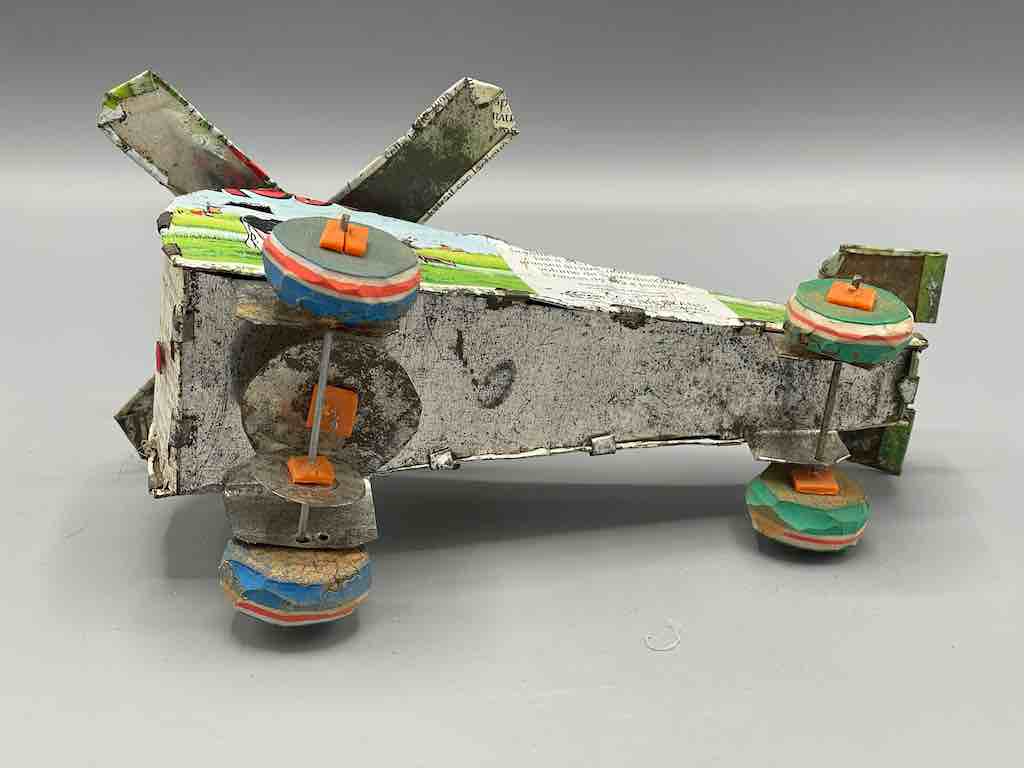 African Recycled Printed Metal Can Toy Helicopter - Burkina Faso