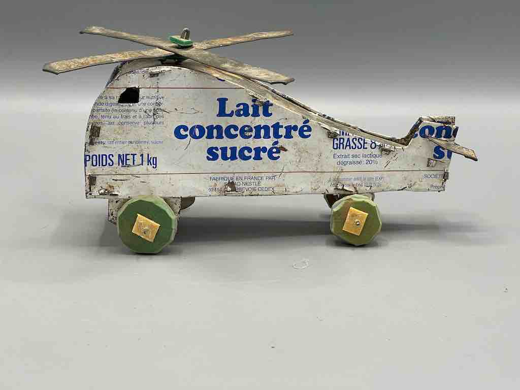African Recycled Printed Metal Can Toy Helicopter - Burkina Faso
