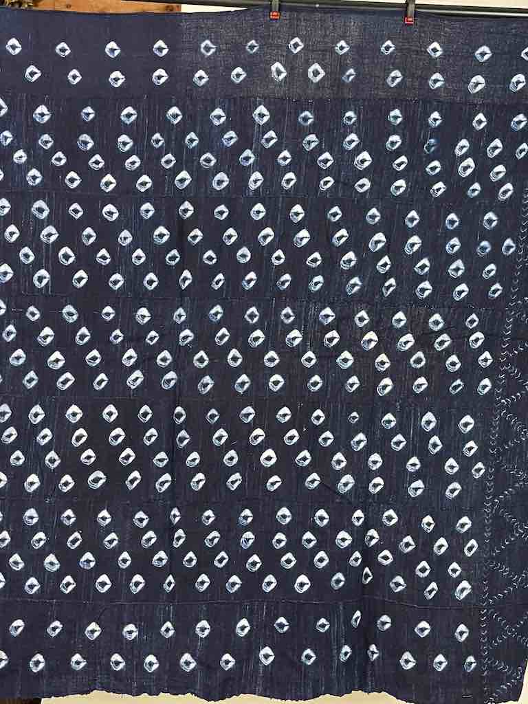 Vintage Fulani Indigo Textile "Wrapper" from Mali | 52 x 47"