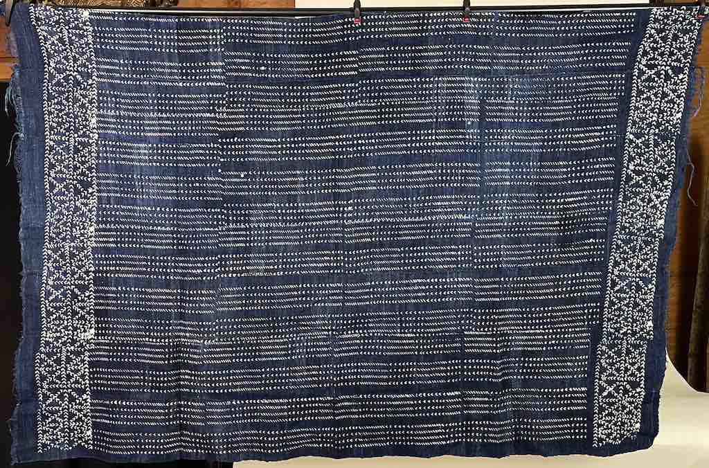 Vintage Fulani Indigo Textile "Wrapper" from Mali | 59 x 40"
