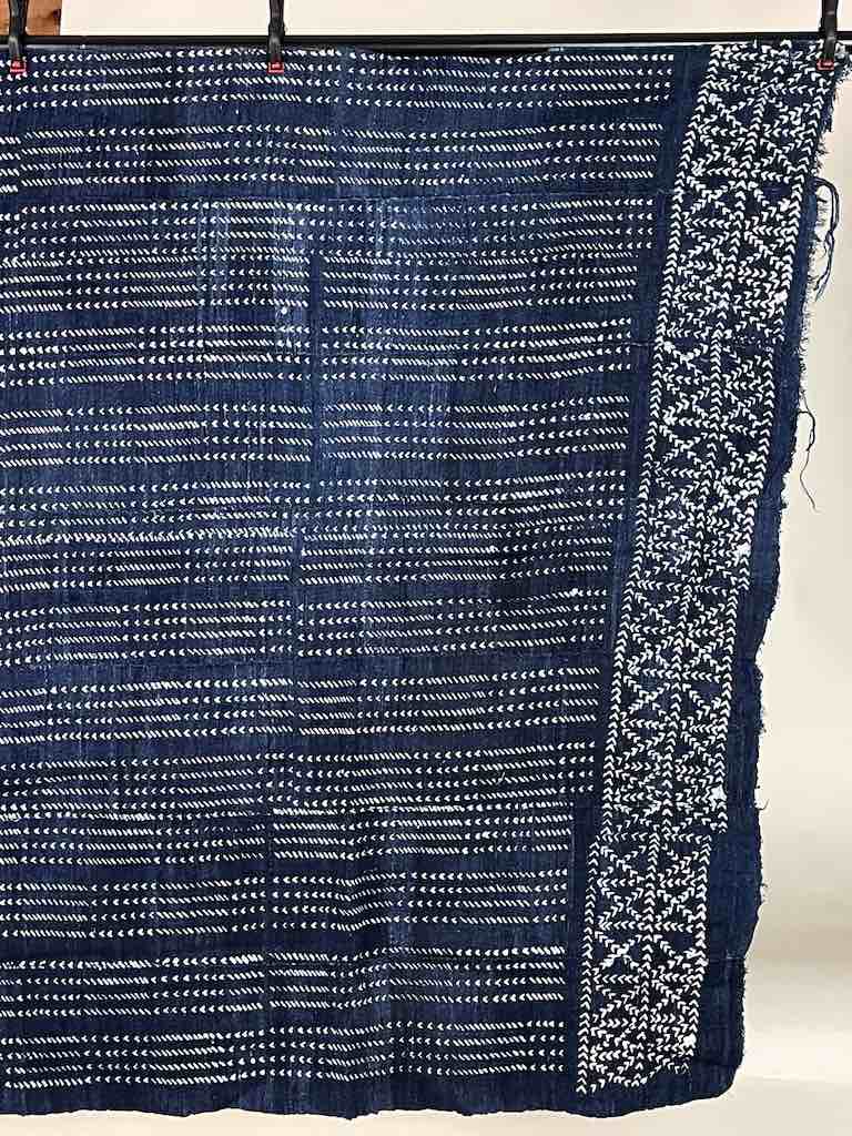 Vintage Fulani Indigo Textile "Wrapper" from Mali | 59 x 40"