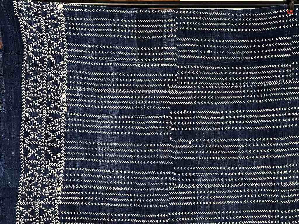 Vintage Fulani Indigo Textile "Wrapper" from Mali | 59 x 40"