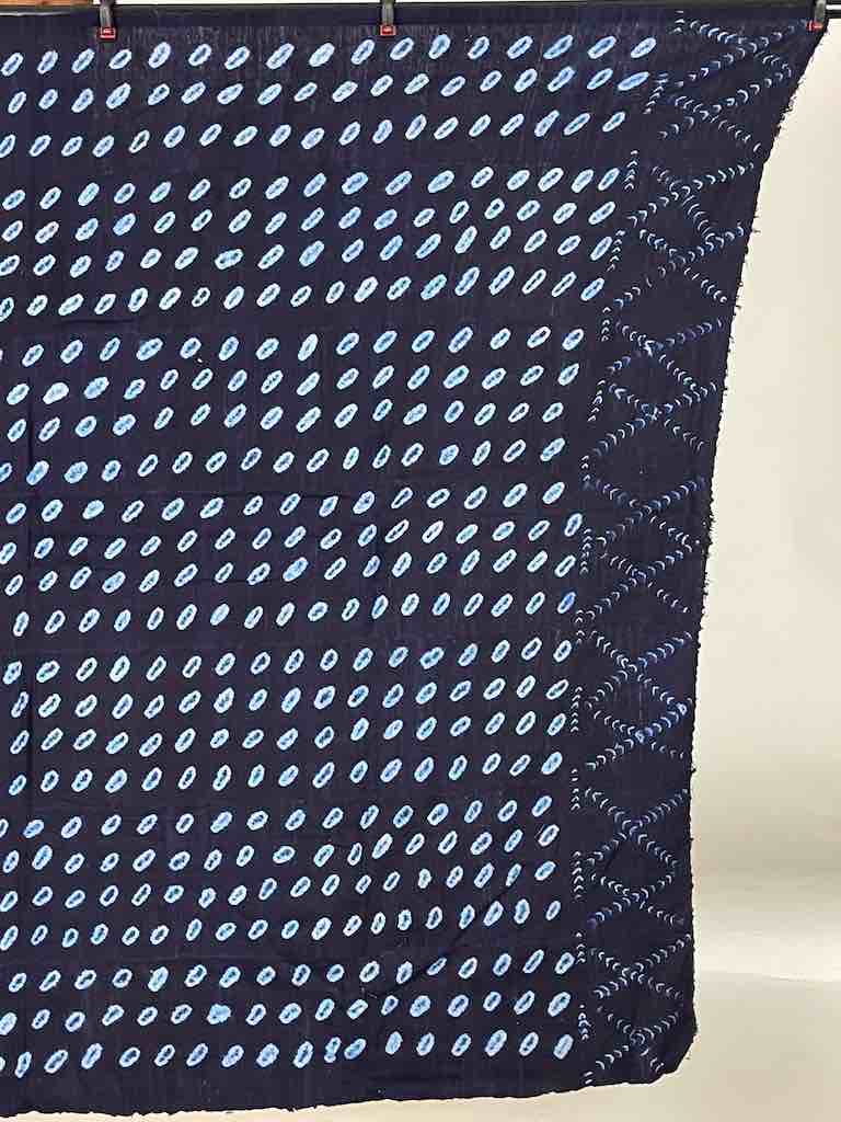 Vintage Fulani Indigo Textile "Wrapper" from Mali | 56 x 45"