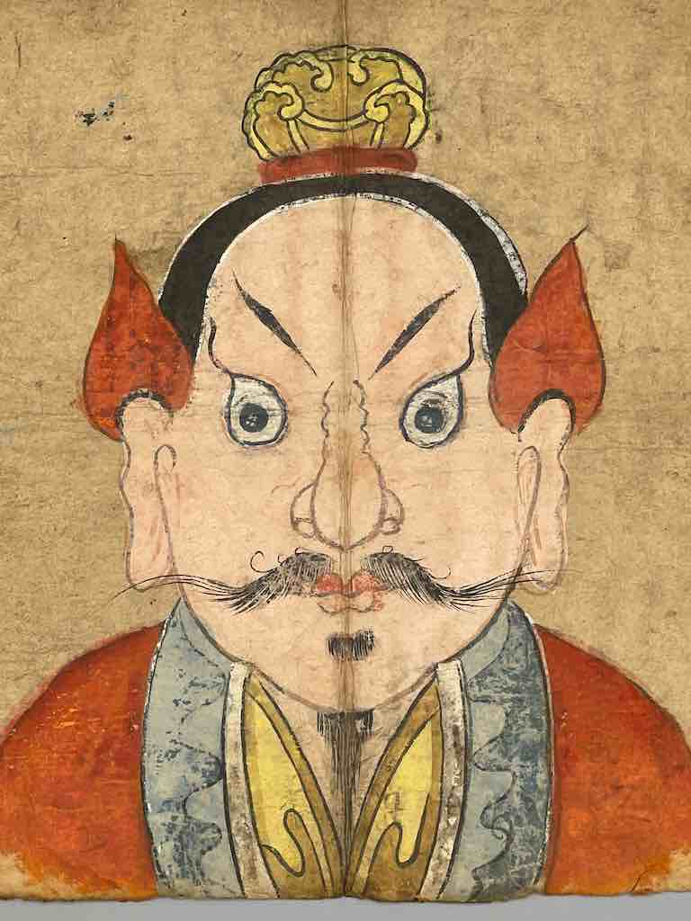 Vintage Dao Tsien Tao rice paper priest mask - Viet Nam