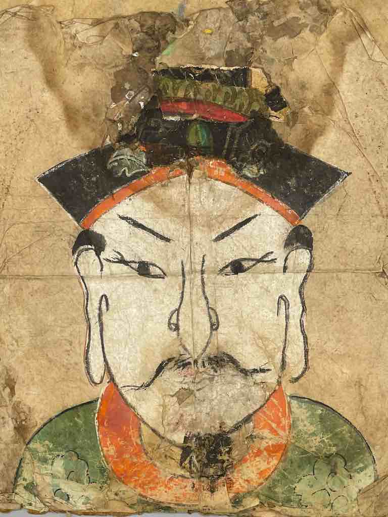 Vintage Dao Tsien Tao rice paper priest mask - Viet Nam