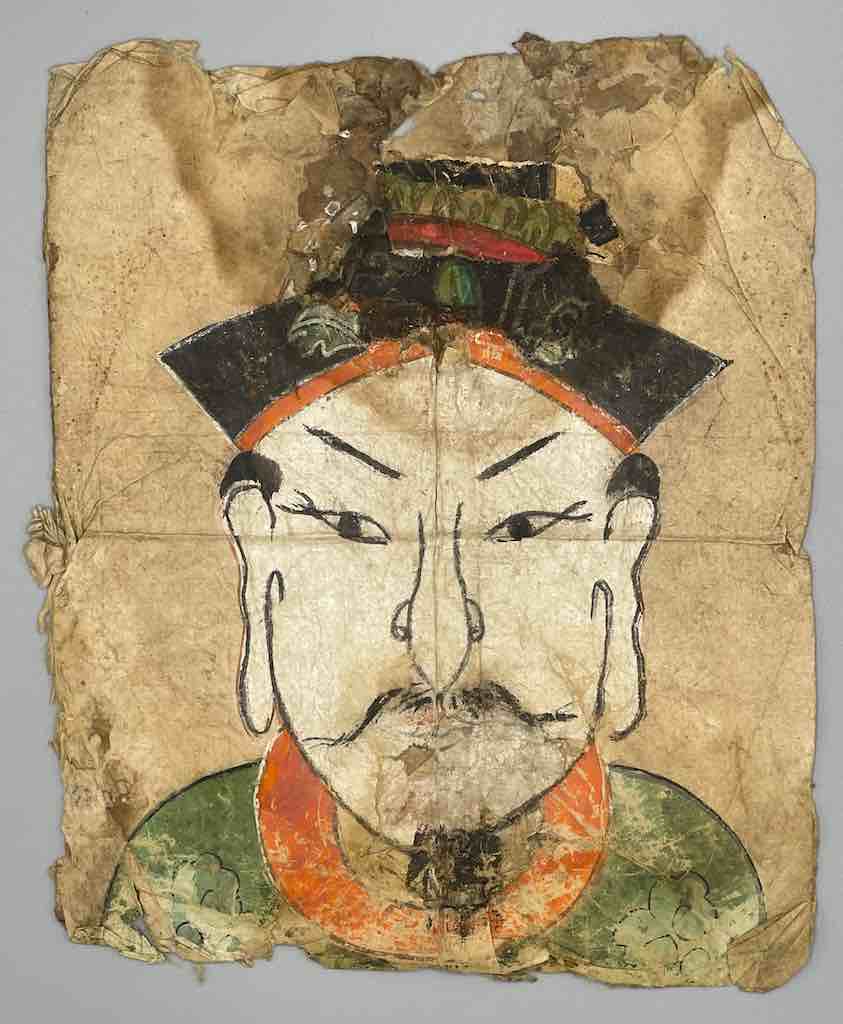 Vintage Dao Tsien Tao rice paper priest mask - Viet Nam