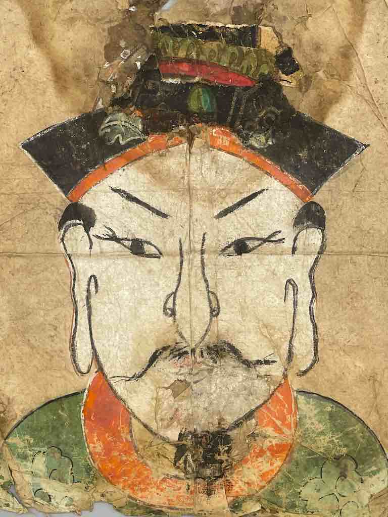 Vintage Dao Tsien Tao rice paper priest mask - Viet Nam