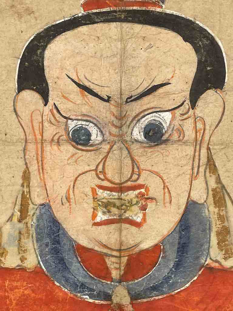 Vintage Dao Tsien Tao rice paper priest mask - Viet Nam