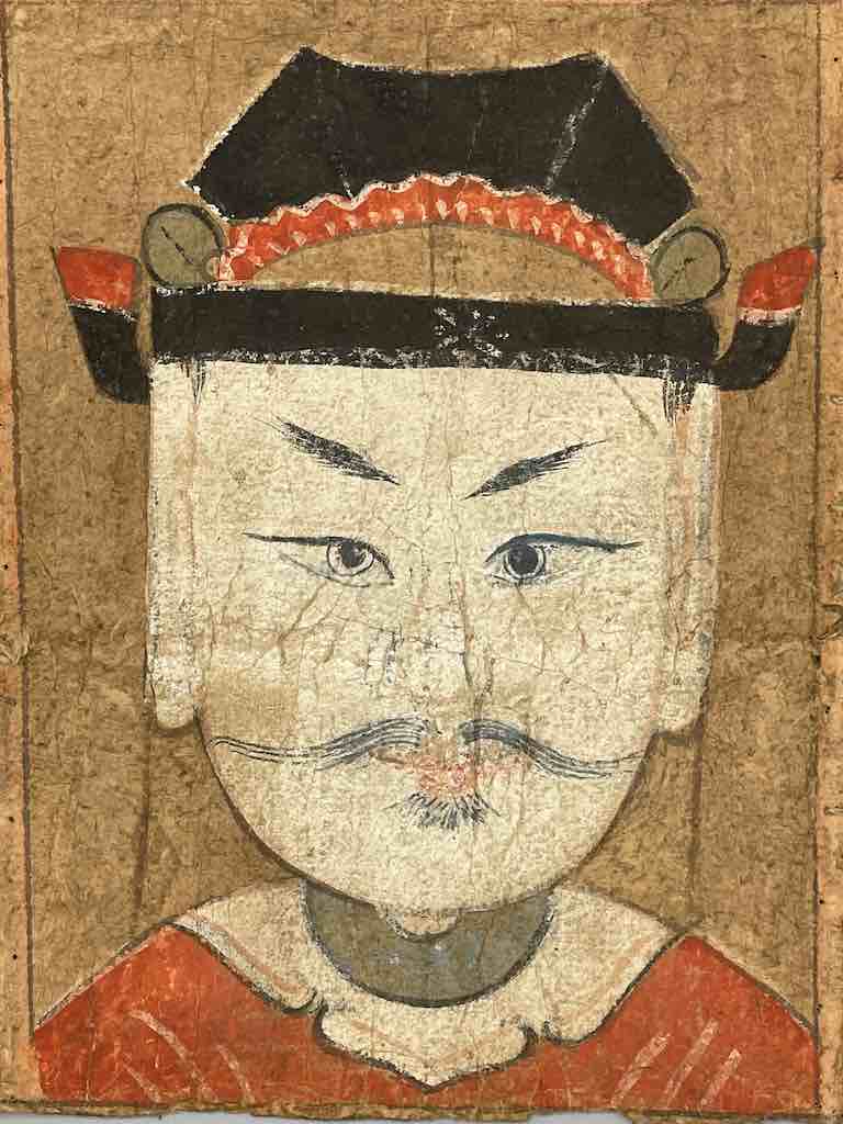 Vintage Dao Tsien Tao rice paper priest mask - Viet Nam