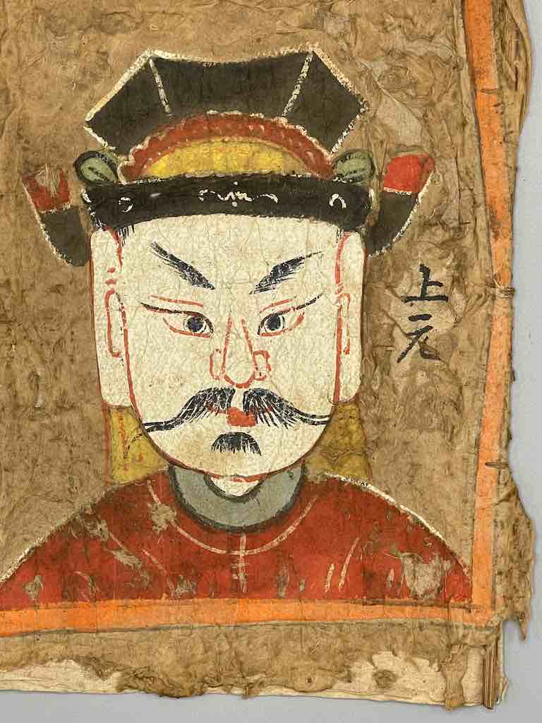 Vintage Dao Tsien Tao rice paper priest mask - Viet Nam