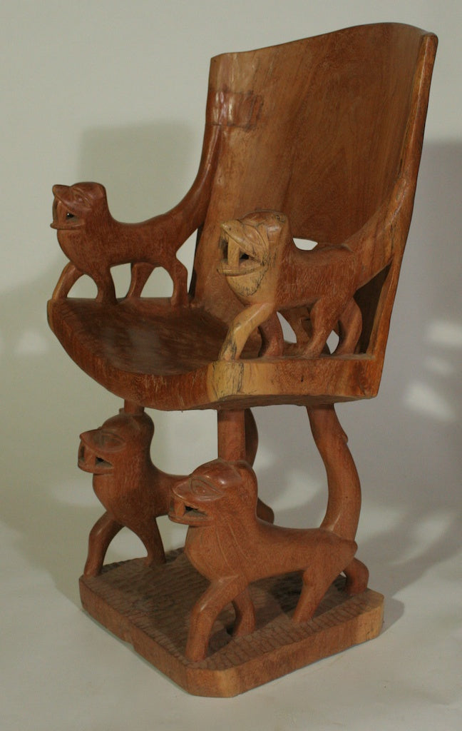 Lion & fish motif chair