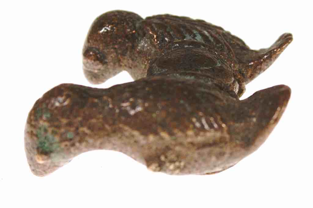 Vintage Bamana Brass Double Bird Figure - Mali