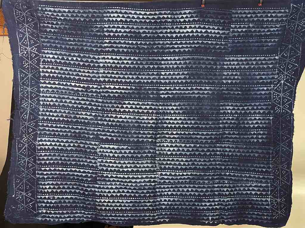 Vintage Fulani Indigo Textile "Wrapper" from Mali | 57 x 46"