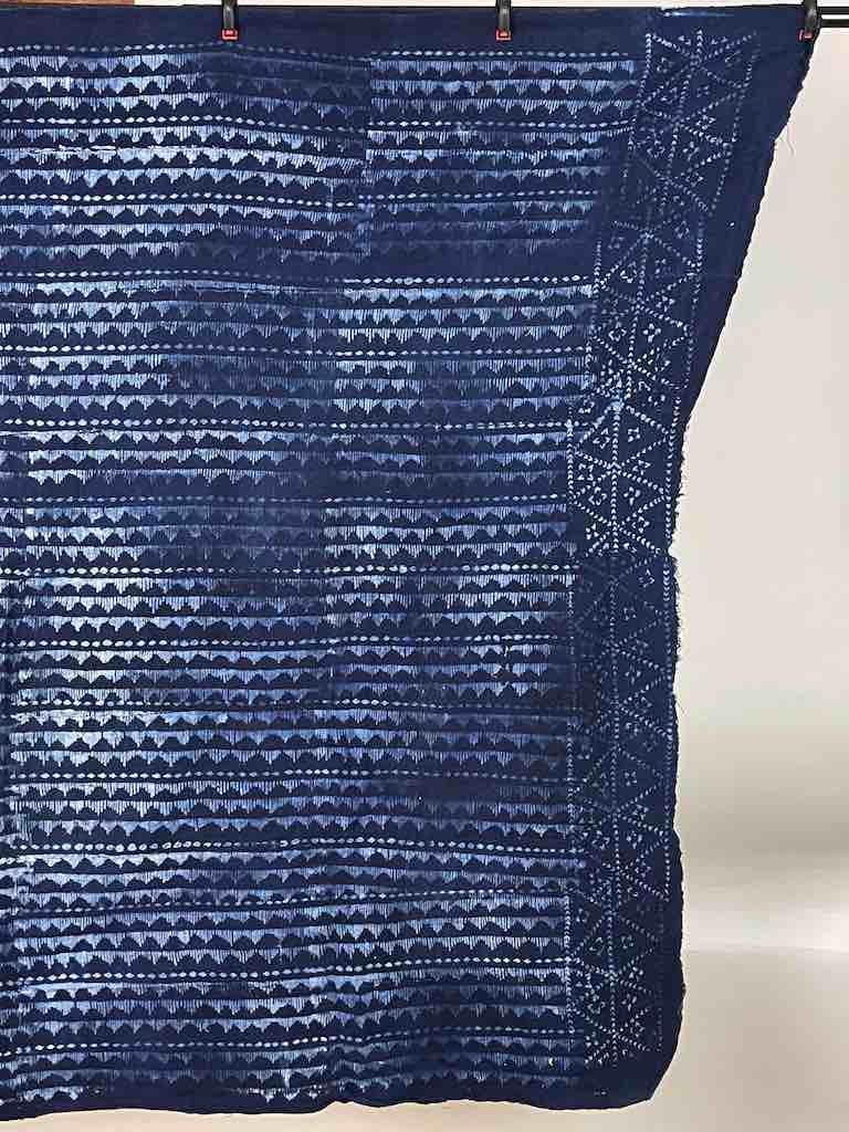 Vintage Fulani Indigo Textile "Wrapper" from Mali | 57 x 46"