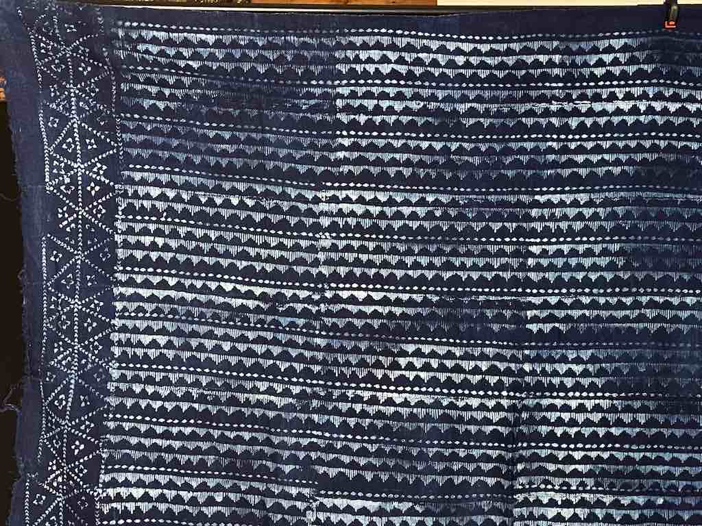 Vintage Fulani Indigo Textile "Wrapper" from Mali | 57 x 46"