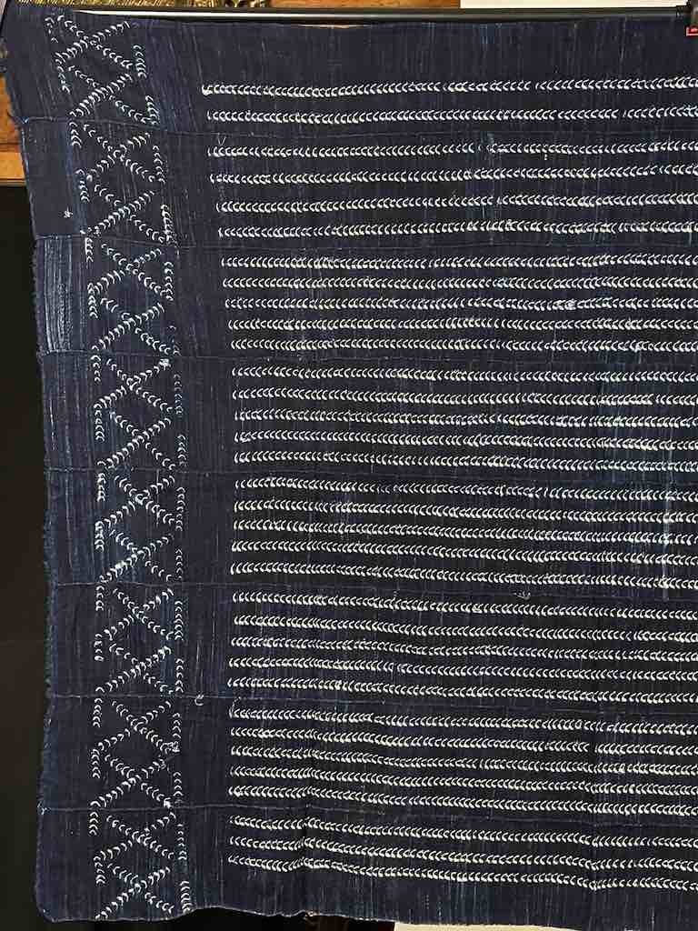 Vintage Fulani Indigo Textile "Wrapper" from Mali | 54 x 44"