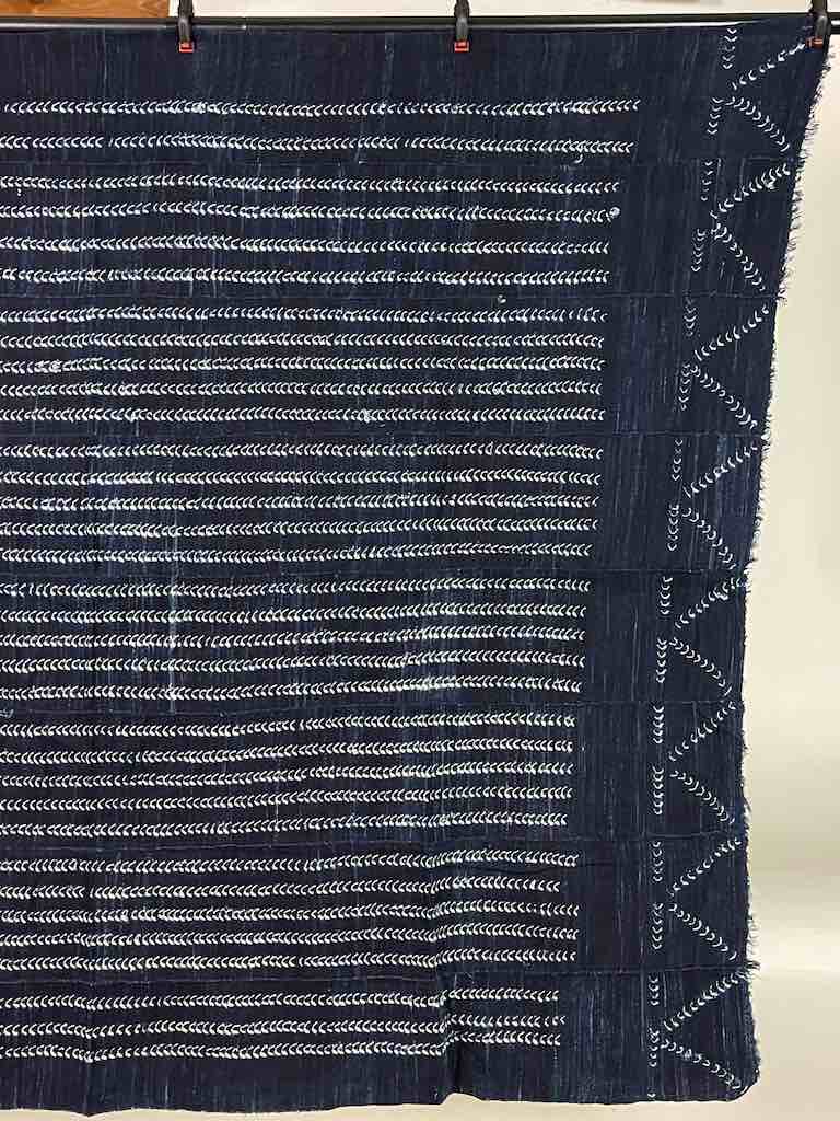 Vintage Fulani Indigo Textile "Wrapper" from Mali | 54 x 44"