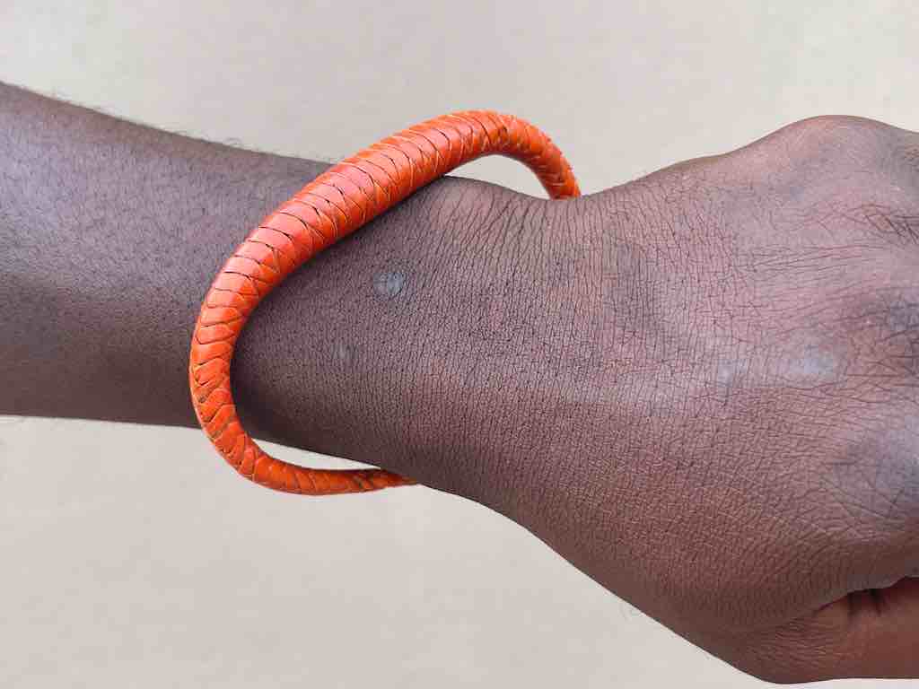 Tightly Woven Leather Solid Color Bracelet - Mali