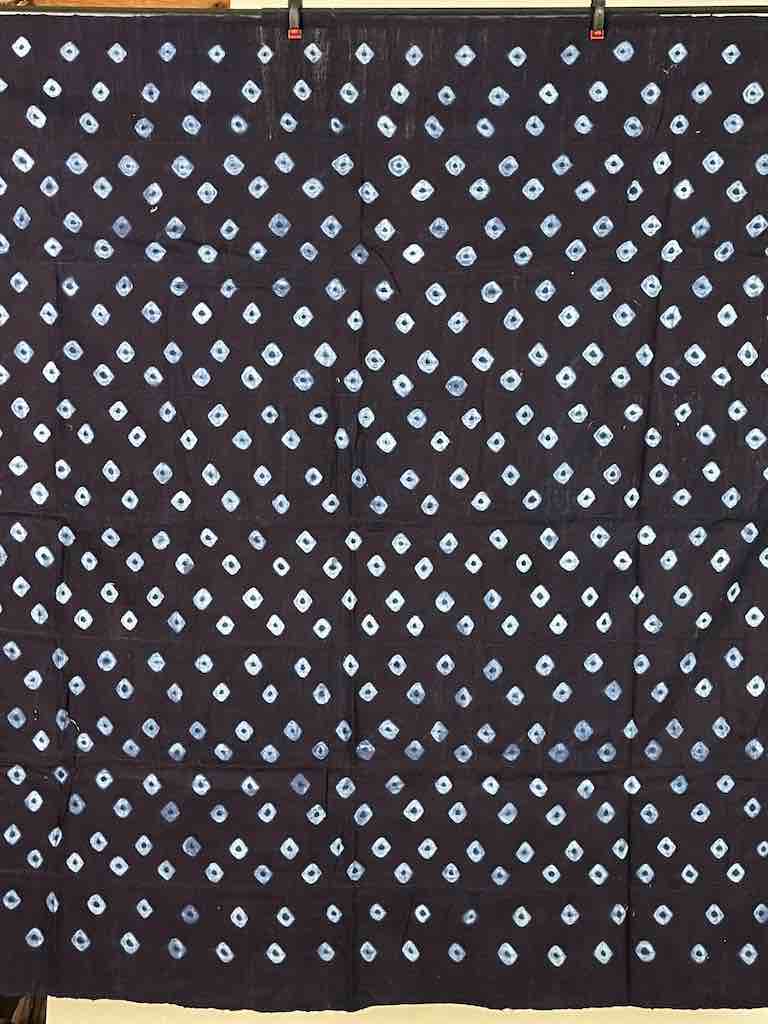 Vintage Fulani Indigo Textile "Wrapper" from Mali | 53 x 46"