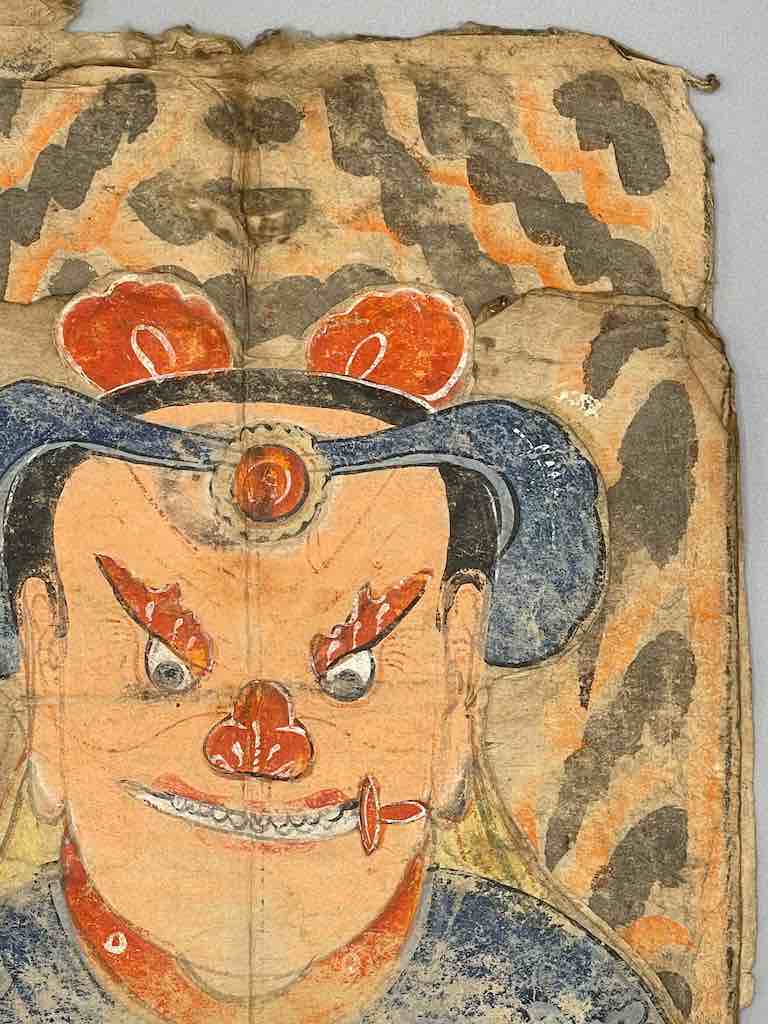 Vintage Dao Tsien Tao rice paper priest mask - Viet Nam