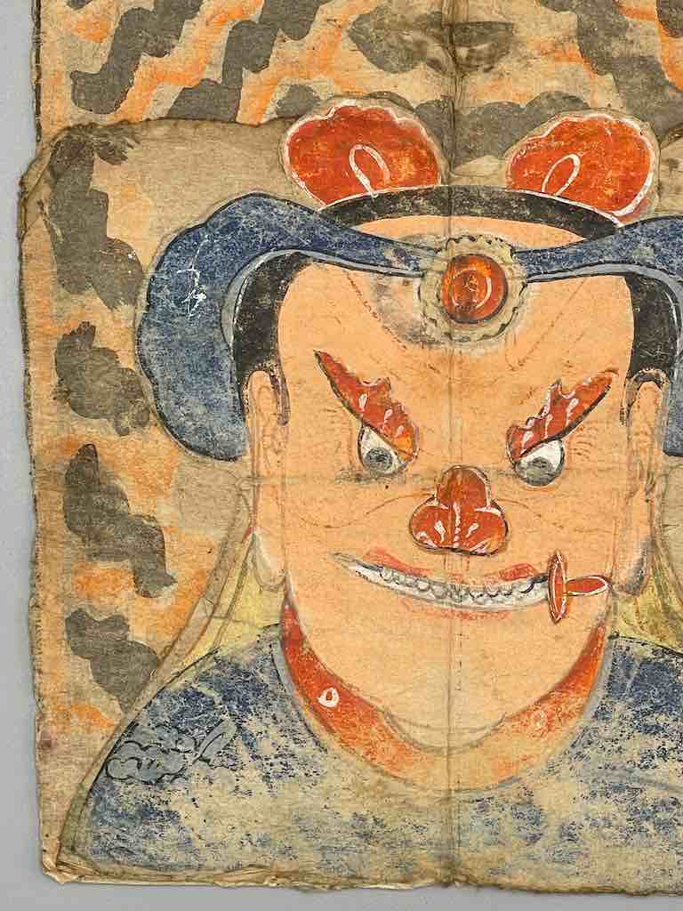 Vintage Dao Tsien Tao rice paper priest mask - Viet Nam