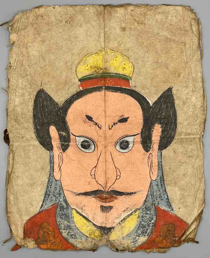 Vintage Dao Tsien Tao rice paper priest mask - Viet Nam