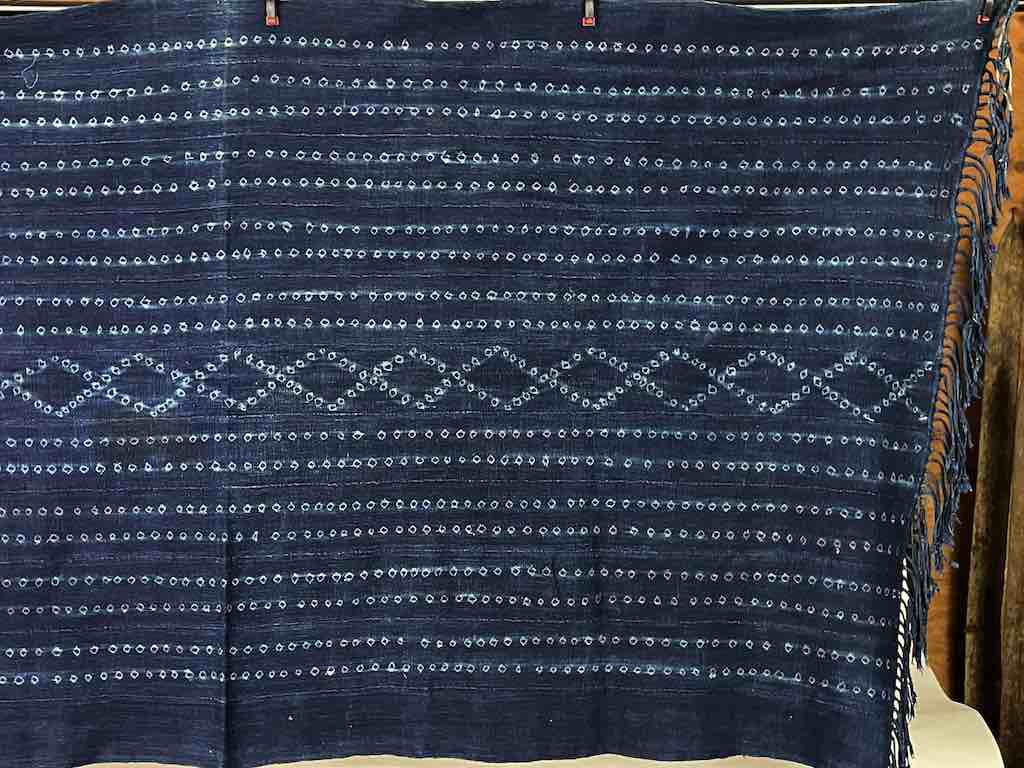 Best Quality Vintage Mossi Indigo Textile "Wrapper" | 70 x 37"
