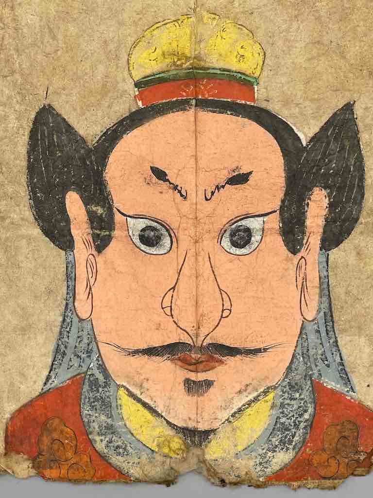 Vintage Dao Tsien Tao rice paper priest mask - Viet Nam