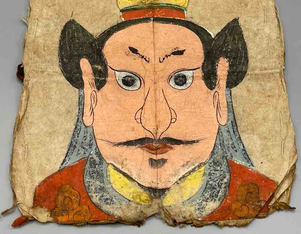 Vintage Dao Tsien Tao rice paper priest mask - Viet Nam