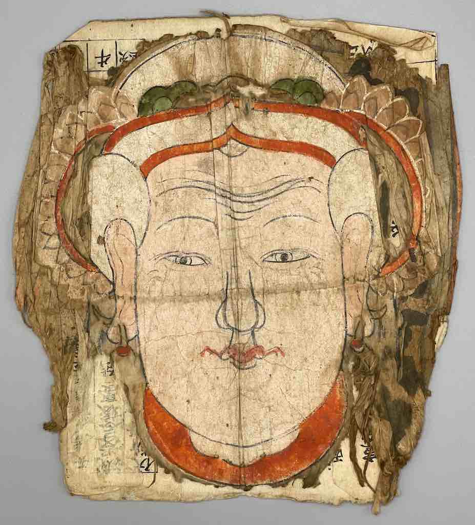 Vintage Dao Tsien Tao rice paper priest mask - Viet Nam