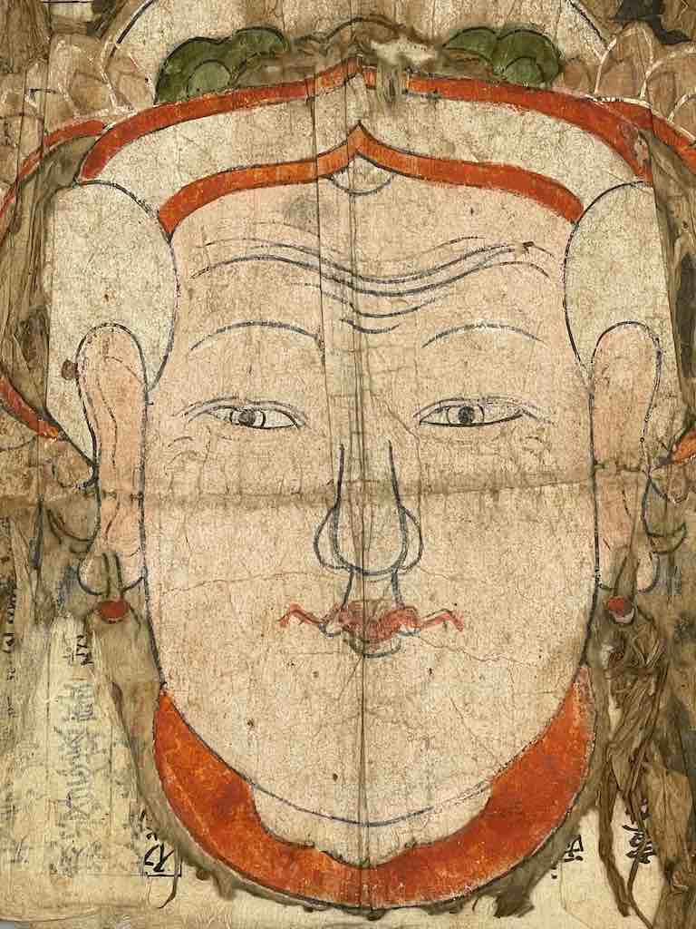 Vintage Dao Tsien Tao rice paper priest mask - Viet Nam