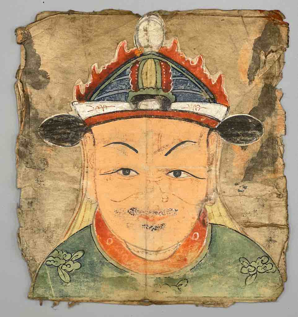Vintage Dao Tsien Tao rice paper priest mask - Viet Nam
