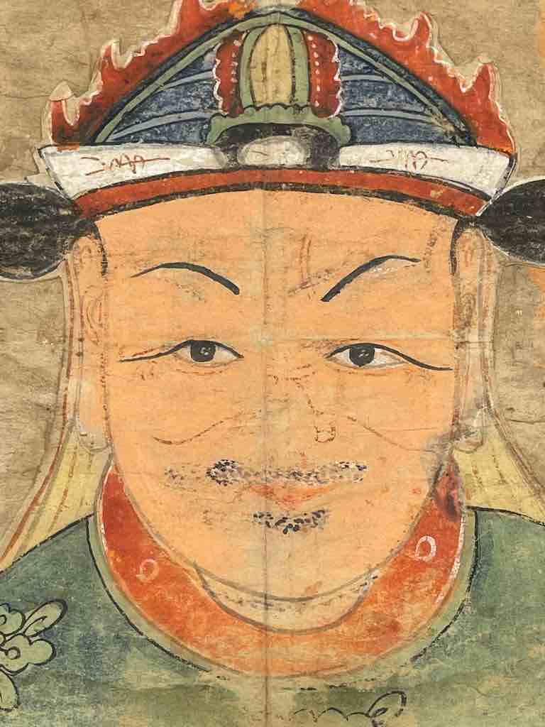 Vintage Dao Tsien Tao rice paper priest mask - Viet Nam