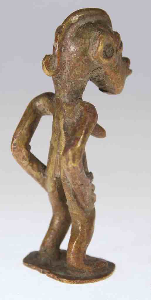 Vintage Dogon Brass Standing Man Figure - Mali