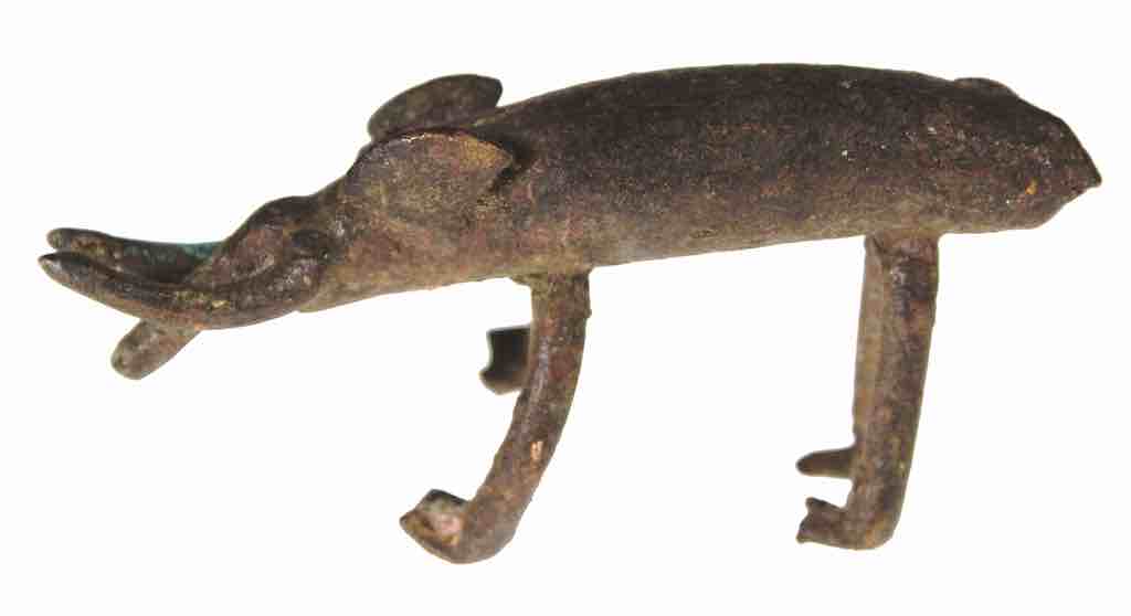 Vintage Bamana Brass Warthog Figure - Mali