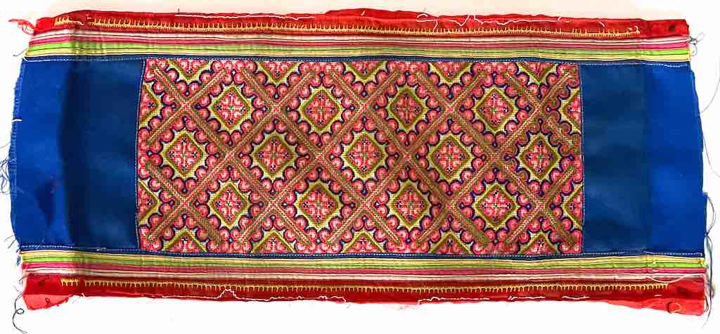 Small Hmong Tribal Vietnamese Vintage Cloth Panel