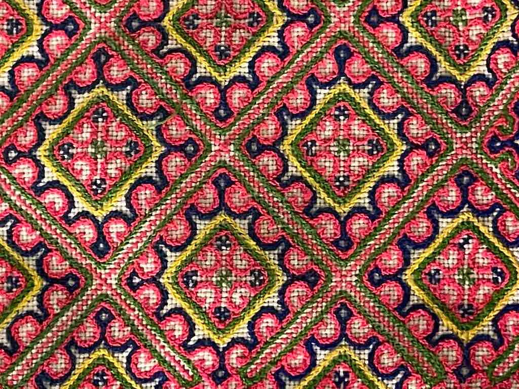 Small Hmong Tribal Vietnamese Vintage Cloth Panel