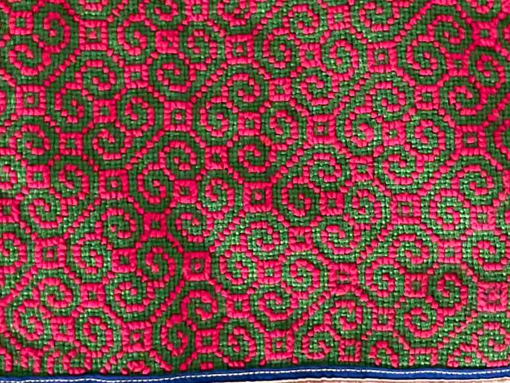 Small Hmong Tribal Vietnamese Vintage Cloth Panel