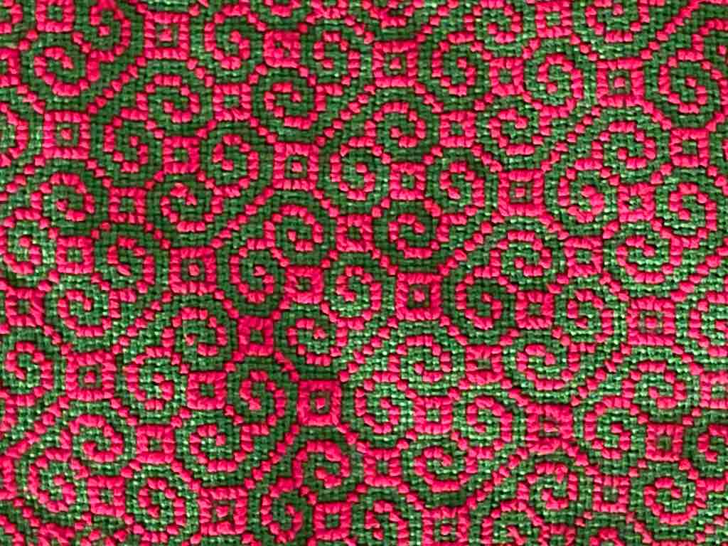 Small Hmong Tribal Vietnamese Vintage Cloth Panel